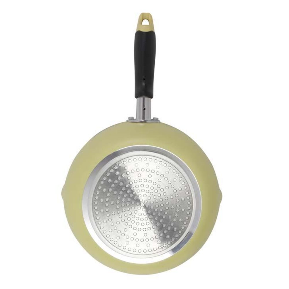 深型易潔煎鍋油炸鍋 | 電磁爐適用 | 22CM | 黃色 | 日本 PEARL LIFE | PS-HC-65